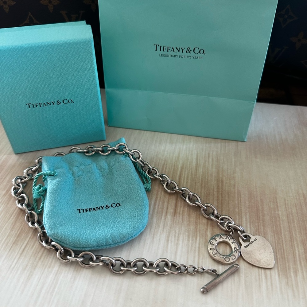 Tiffany and Co. blank heart tag necklace